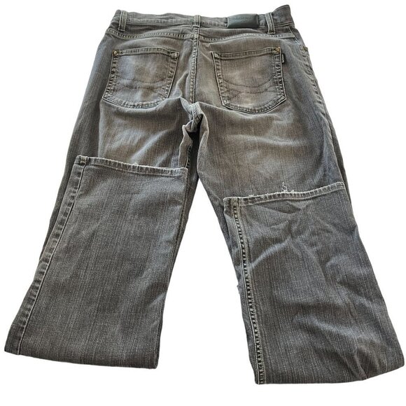 BARBOUR Jeans Mens Size 32 Black Denim Distressed Ripped Torn Worn Wear … - Picture 2 of 12